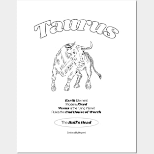 Taurus Zodiac Design Posters and Art